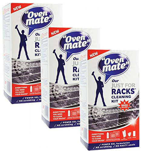 Oven Mate Just For Racks Cleaning Gel Kit For Oven Shelves & BBQ Grills (Pack of 3)