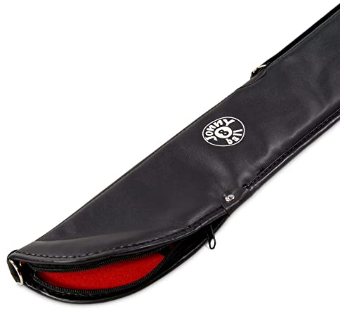 Jonny 8 Ball Heavy Duty Vinyl Soft Case for 2 Piece Snooker Pool Cue Estuche de Vinilo Suave para Taco Billar de 2 Piezas, Unisex Adulto
