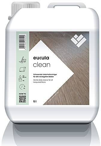 eukula clean 5 L | Reinigung von Holzboden und Korkboden | Holzreiniger für versiegelte & geölte Holz- und Korkfußböden | Parkett Reiniger, Holzboden Reiniger