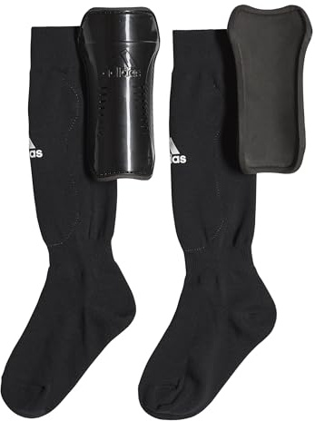 adidas Unisex-Child Performance Youth Sock Shin Guards, Black/White, Medium
