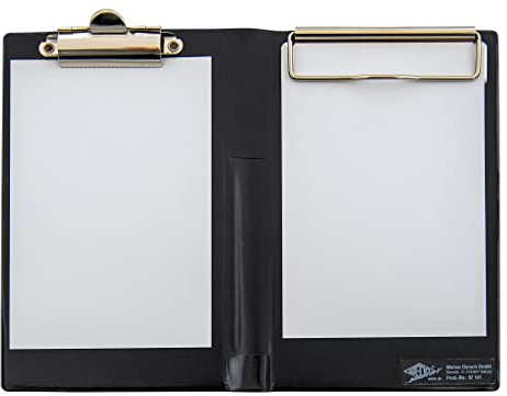 Wedo 57101 Kassenblockhülle Kassenblockmappe (A6, Kunststoff) schwarz