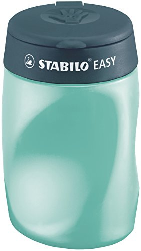 Taille crayon ergonomique - STABILO EASYsharpener - bleu ardoise - avec réservoir - Droitier