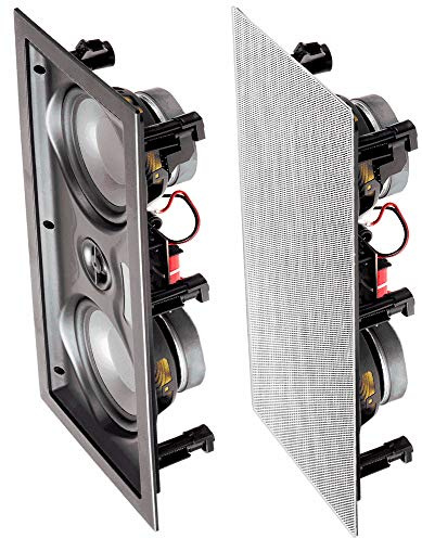 OSD Audio IW525 Haut-Parleur LCR Mural à Canal Central de 13,3 cm avec Double woofers et Tweeter dôme en Soie, 150 W (Simple)