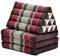 Leewadee - Bequeme Japanische Bodenmatratze - Thai Bodenliege mit Dreieckskissen - Futon Klappmatte - Thai Massagematte, 170 x 53 cm, Braun Rot