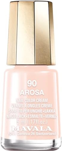 Mavala - Vernis à Ongles Mini Color Rose - Application Précise et Aisée - Longue Tenue - Séchage Rapide - Brillance Durable - Formule Végane - Crème - 90 Arosa