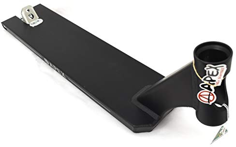 Apex Pro Stunt-Scooter Deck I 46cm-55,9cm Länge I Profi I Fortgeschritten I Trick I Tret I Freestyle I Rolle I Trittbrett I Hochwertig I Park und Street (schwarz, 580 (49cm))
