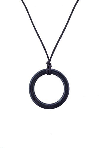 Collier Chewigem Sensory Chew Realm - Jouet Chewlery pour l'autisme et le TDAH - Noir | Aide motrice orale pour enfants et adultes atteints de SPD, d'anxiété et de besoins de dentition.