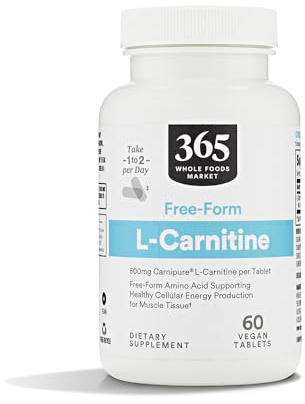 Whole Foods Market, Free-Form L-Carnitine 500mg, Vegan, 60 Count