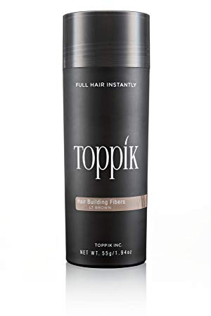 Toppik Hellbraun Streuhaar für volleres Haar in Sekunden, Haarpuder für einen authentischen Look, Schütthaar bei Haarausfall für Männer und Frauen, 55g