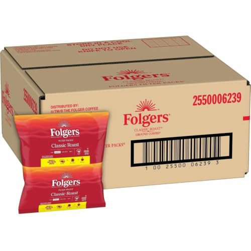 Folgers Classic Roast Medium Roast Ground Coffee, 40- .9 Ounce Filter Packs