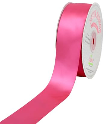 Creative Ideas PSF1102-175 Solid Satin Ribbon, 1-1/2/50 yd, Hot Pink