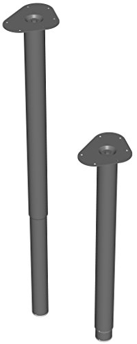 Element System 4 Stück Tischbeine höhenverstellbar/Teleskopfuß verstellbar/Tischbein verstellbar/L 60-90 cm/Ø 50 mm/schwarz / 3 Farben