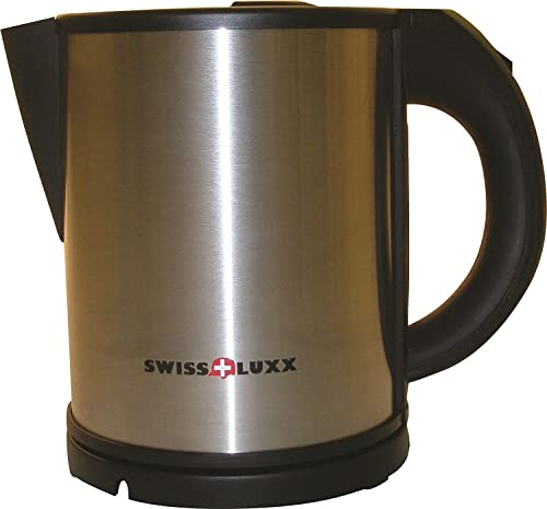 Swiss Luxx 1 Litre Stainless Steel 650W Low Wattage Cordless Kettle