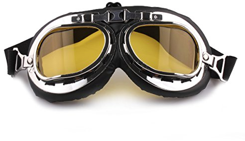 TININNA Winddicht Snowmobile Gletscherbrille Sportbrille Fahrrad Skibrille Schutzbrille gelb EINWEG Verpackung