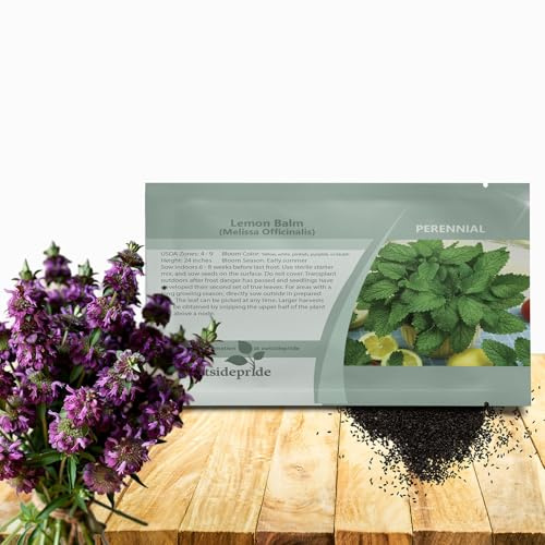 Outsidepride Lemon Bee Balm Seeds - 5,000 Perennial, Easy to Grow & Pollinator Friendly Melissa officinalis Flower Seeds for Planting Mint Scented Leaves & Edible Blooms, Great for Teas & Potpourri