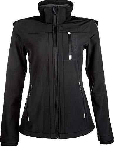 HKM Sport Veste softshell pour femme Noir XXL
