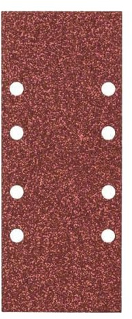 Bosch 2607017099 25 Fogli Abrasivi Orbitale, Grana 80, 93 x 230 mm, 8 Fori