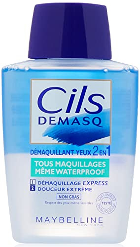 Maybelline New York - Démaquillant Bi-Phase Yeux - Tous Maquillages même Waterproof - Cils Demasq - 125 ml