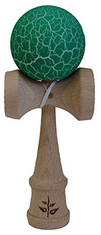White/Green Crackle Kendama