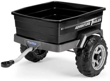 Peg Adventure Trailer Remolque para Todoterrenos Eléctricos Gaucho y Polaris, Capacidad de Carga 30 kg, Ruedas Todoterreno, Edad 2+ Años