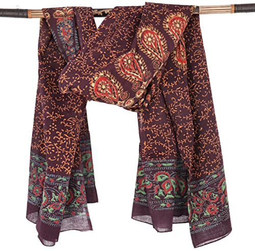 GURU SHOP Leichter Mandala Pareo, Sarong, Handbedrucktes Baumwolltuch, Wandbehang - Modell 17, Herren/Damen, Baumwolle