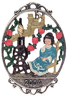 Zinnfigur Jahresmärchen 2004 Dornröschen Silberweiß Matt Novelty Heimdeko 1 Stück