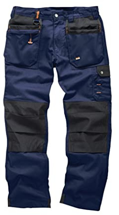 Scruffs Pantalones descuidados para Hombres Trabajadores, Hombre, Pantalones, Worker Plus, Azul Marino, S