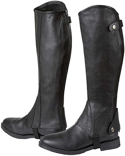 Covalliero Minichaps Elasto Leder Elastikeinsatz, schwarz, M, 324031