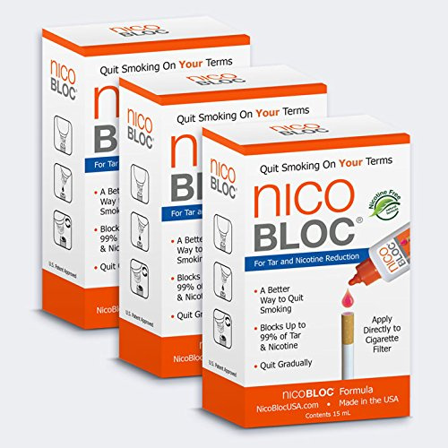 NicoBloc 3-Pack - Personalized Quit Smoking Solution | Effortless Application, Advanced Tar and Nicotine Blocking | Reduce Harm, Preserve Taste for a Seamless Journey to Quit Smoking