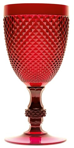 Merry Christmas Set Calice Vino Rosso 6 pezzi Diamond 39 cl Rosso