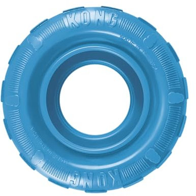 KONG Puppy Tires - Kauspielzeug aus Naturkautschuk - Befüllbares Hundespielzeug für Leckerlis & Snacks - Für Kleine Welpen