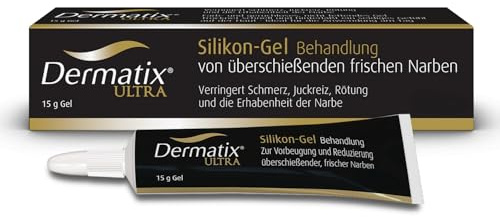 Dermatix Ultra Gel anti-cicatrices postopératoire, contre le gonflement, les démangeaisons, la douleur et les rougeurs, crème pour enfants et adultes, soin des cicatrices 15 g