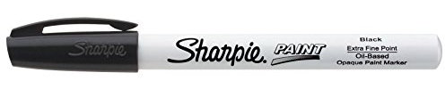 Sharpie Oil-Based Paint Marker, Extra Fine Point, Black, 1 Count - Great for Rock Painting