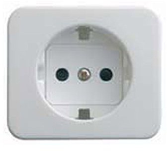 Simon M113491 - Tapa base enchufe toma tierra blanco 75