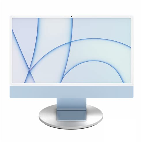 Just Mobile AluDisc I 360° Monitorhalterung I Design-Ständer aus Aluminium I für iMac (silber)
