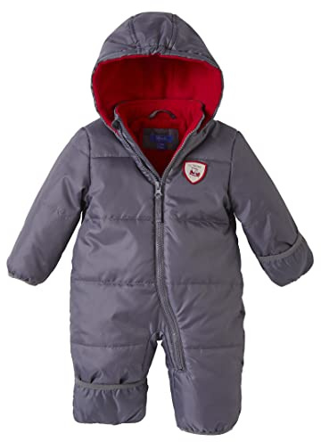 iXtreme Boys Baby Snowsuit - Wind and Water Resistant Insulated Fleece Bunting Infant Snowsuit Newborn Winter Coats, Size 12-18 Months, Charcoal