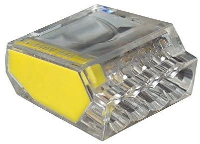 Gardner Bender 10-PC4 Push Connector 4 Wire, 100 Pack, Yellow