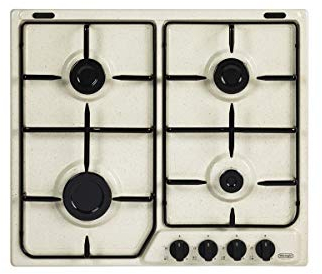 De'Longhi SF 46 ASV Piano Cottura da Incasso 60 cm, Comandi Frontali, Sabbia