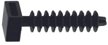 INDEX A PERFECT FIXING - TACOBRINE8 [TACOBRI] Tacos negros para bridas de nylon, Medida Ø8 mm, Caja de 100 unidades