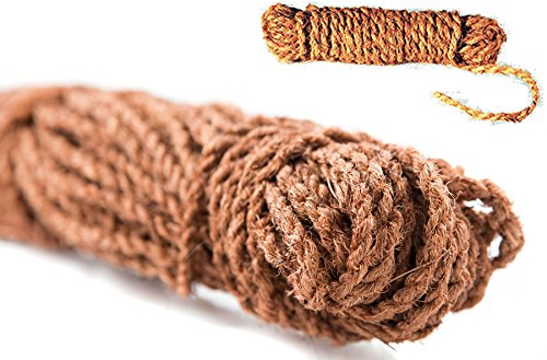 GREEN24 Kokos-Strick 200g Kokosgarn für Baumbindungen Bund Kokosseil zum anbinden von Bäumen und Sträuchern (ca. 200g ca. 14 m)