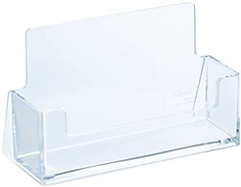 helit H2350902 - Visitenkartenständer, „the helpdesk“, Kartenformat 85x55 mm, transparent