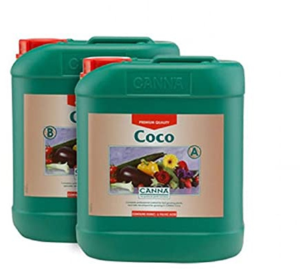 CANNA COCO Coir A+B 1, 5, 10L VEG & FLOWER PLANT FOOD BASE NUTRIENTS HYDROPONICS (5 Litre) by CANNA