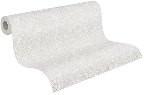 A.S. Création överdimensionerad fleecetapet Meisterfleece tapet 25,00 m x 1,06 m vit Made in Germany 145314 1453-14