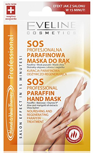 Maschera per mani alla paraffina Trattamento rigenerante professionale SOS per mani e unghie terapia, EVELINE