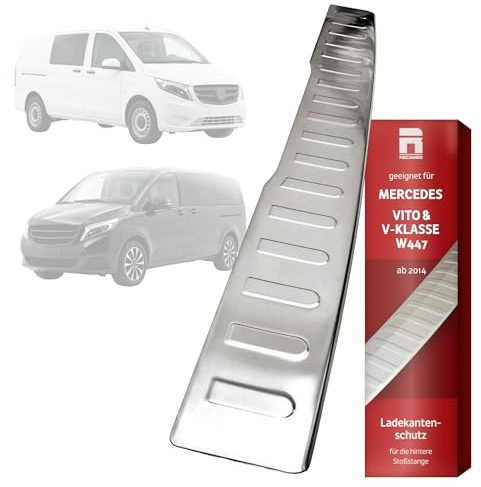 Recambo | Protector de Parachoques Trasero | Compatible con Mercedes Vito Clase V W447 | a Partir de 2014 | Acero Inoxidable Mate | Protección Borde de Carga