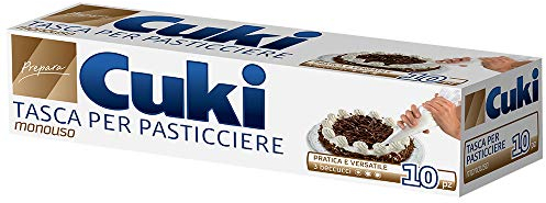 Cuki - Poche à pâtisserie jetable, 3 Douilles - 10 pièces