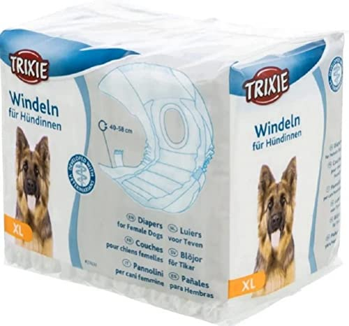 TRIXIE 23636 Windeln für Hündinnen, XL: 40–58 cm, 12 St.