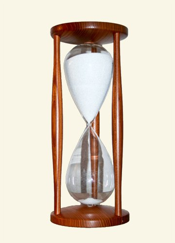 Lauschaer Glaskunst Sanduhr Modell Ulme Natur (Laufzeit 120 min)