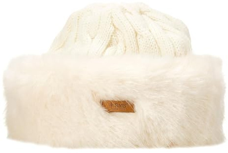 Barts Unisex Fur Cable Bandhat Baskenmütze, Weiß (White 0010), One Size (Herstellergröße: Uni)