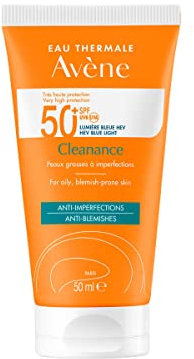 Avène, Filtro solar facial (SPF 50+, piel grasa) - 50 ml.